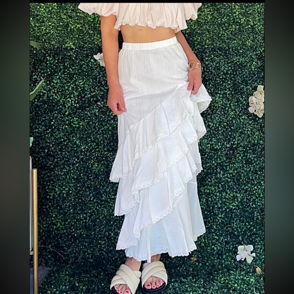 Mable maxi skirt white NWT - Picture 2 of 6